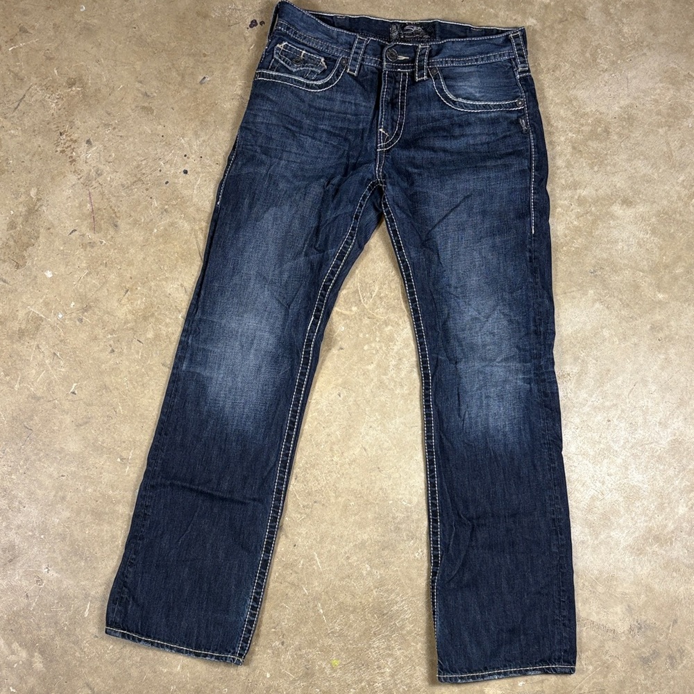 Silver Jeans Zac Flap Straight Leg Jeans W32/L34 - Picture 2 of 6
